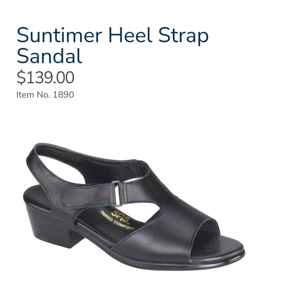 SAS Slim Suntimer Heel Strap Sandal Made in USA - Picture 2 of 9
